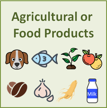 agricultural or food products